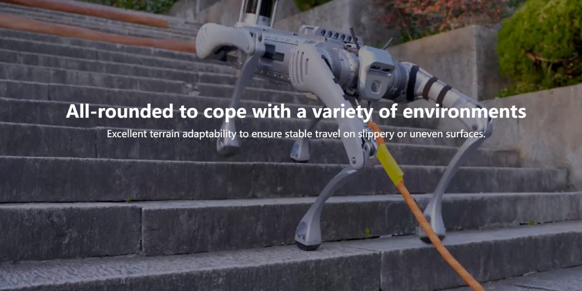 Unitree B2 na schodach