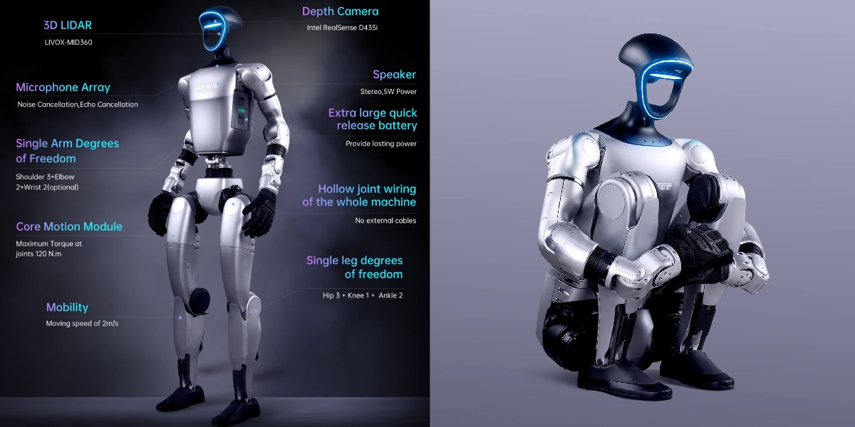 Unitree G1 Edu Standard-U1: робот-гуманоїд, що може навчатись