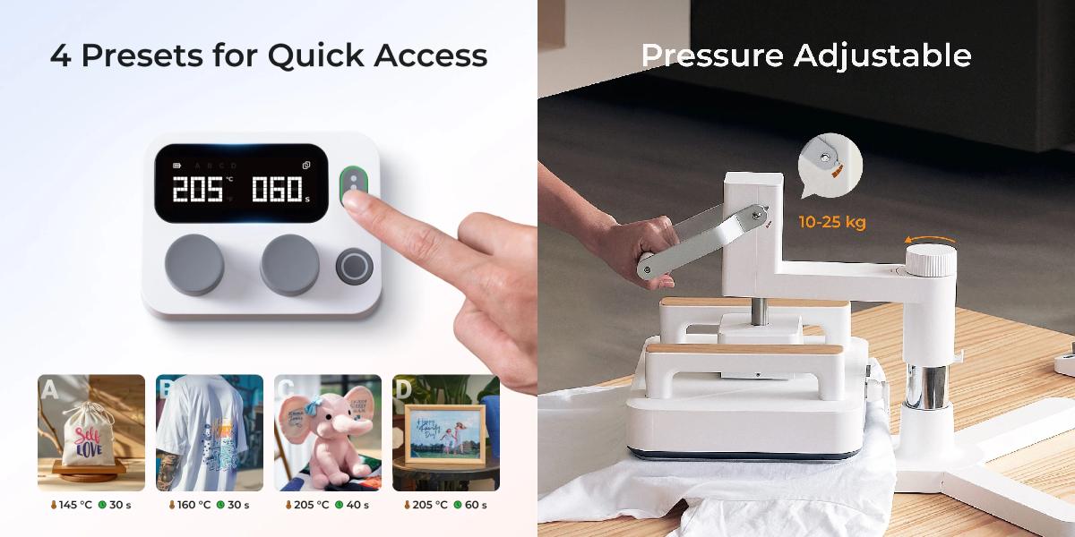 xTool Heat Press All-in-One Kit: повний температурний контроль