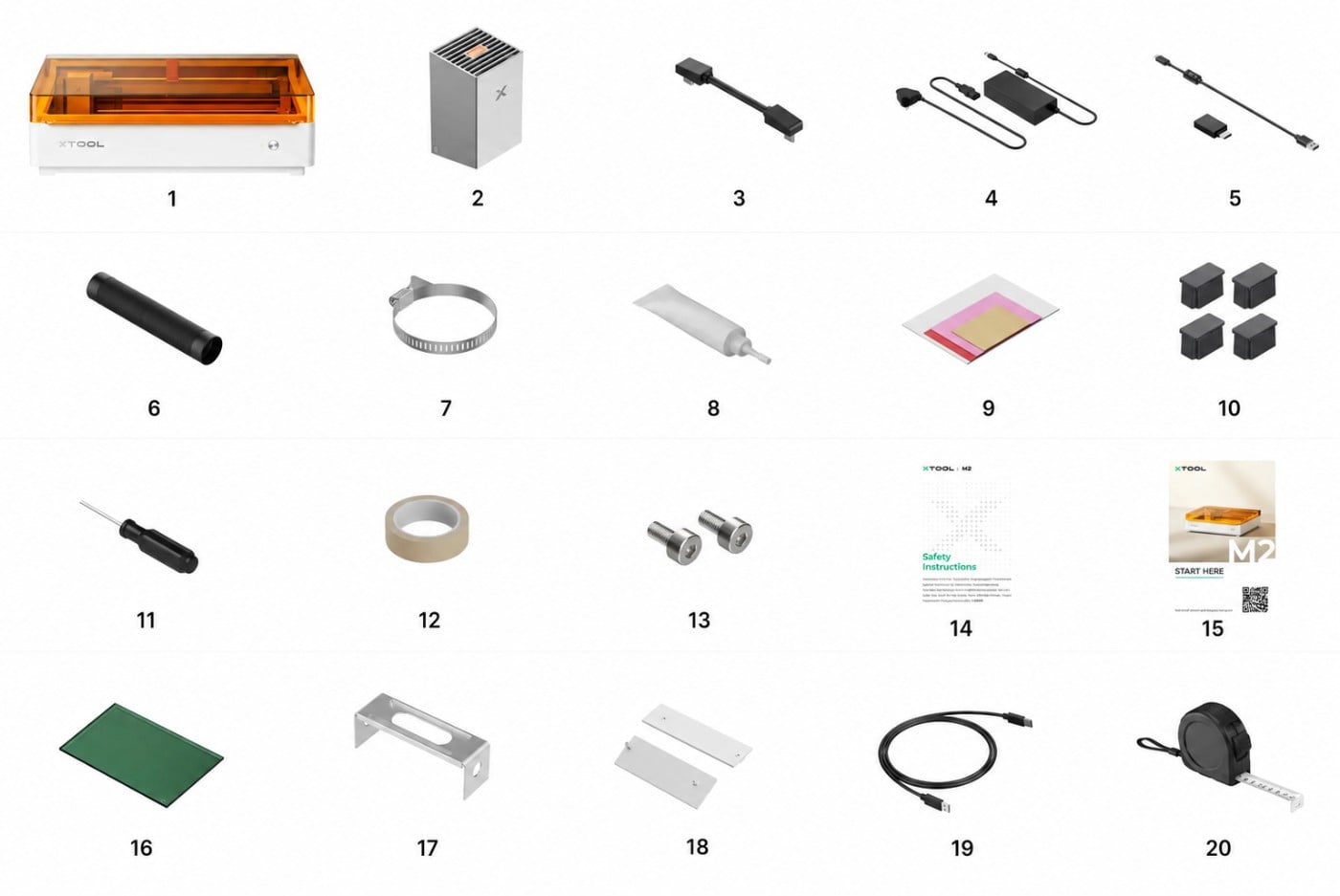 Accessories and Components of xTool M2 10W