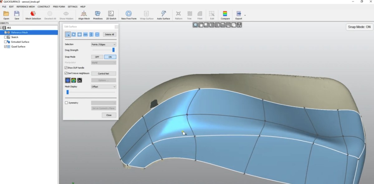ПО QuickSurface Lite: швидке навчання