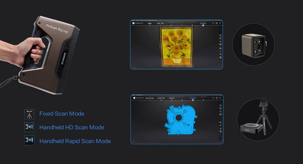 3D scanner SHINING3D EinScan Pro HD modules