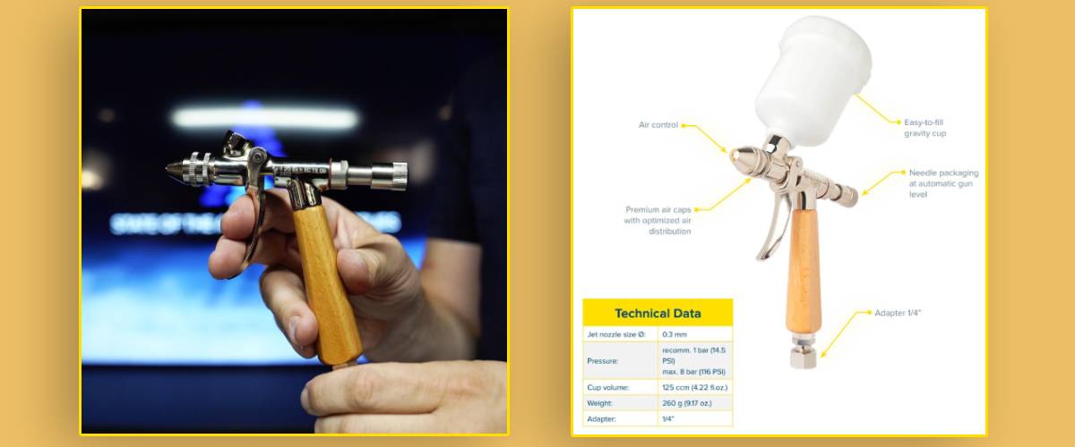 Аерограф AESUB: технічні параметри