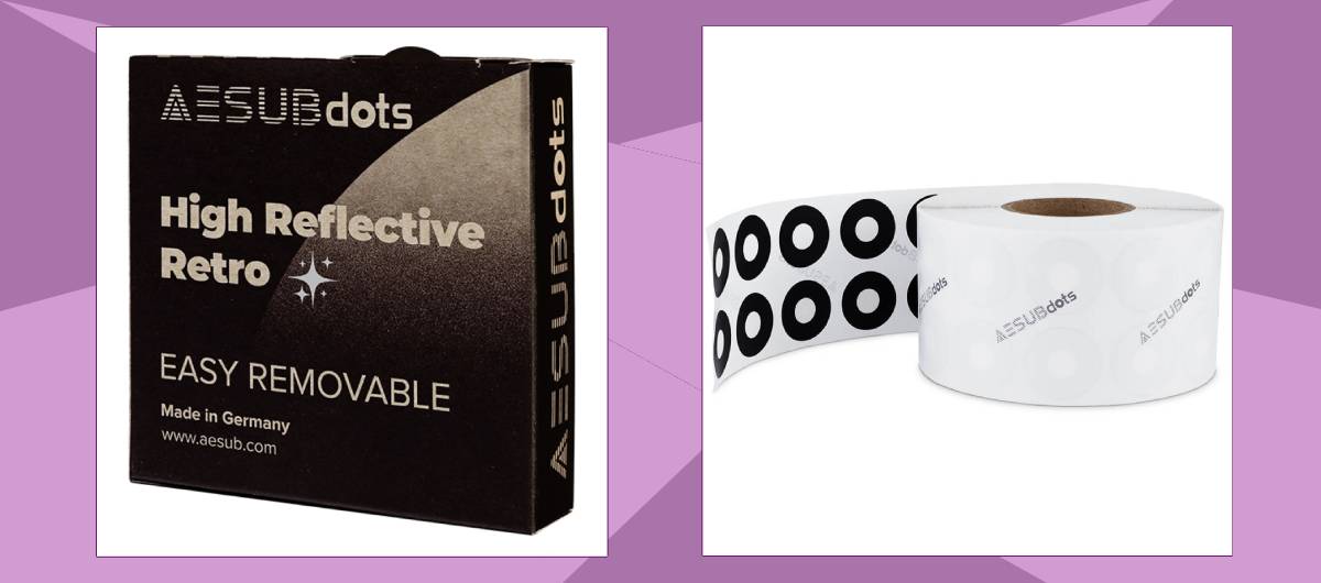 AESUBdots Retro Easy Remove: adhesive disposable markers for scanning