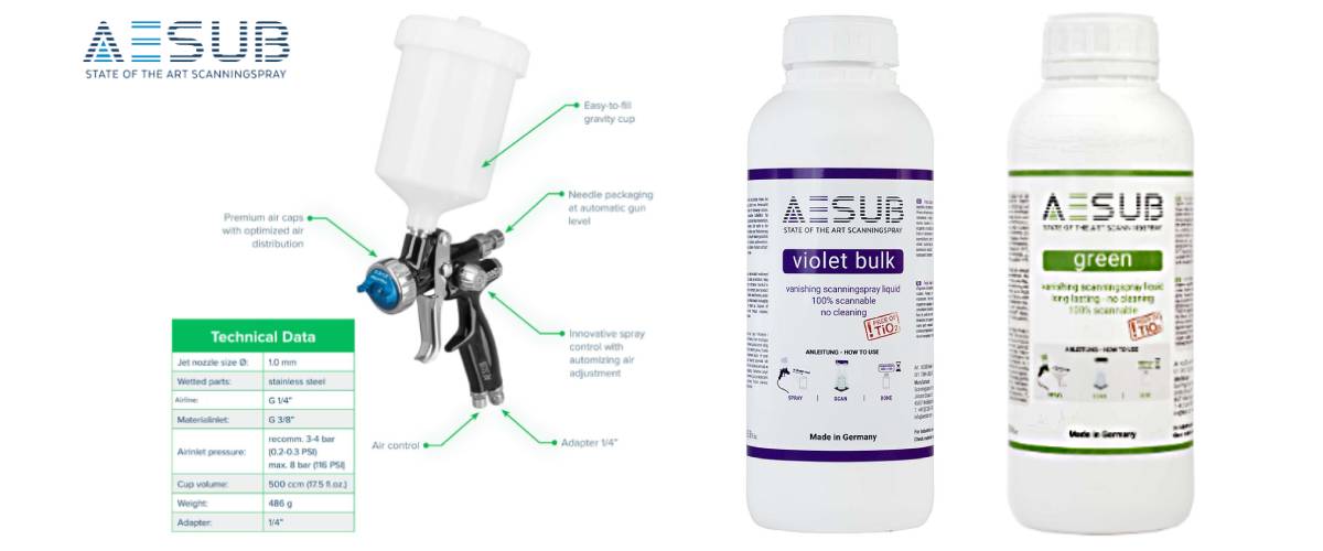 Розпилювач AESUB для сканувального спрею