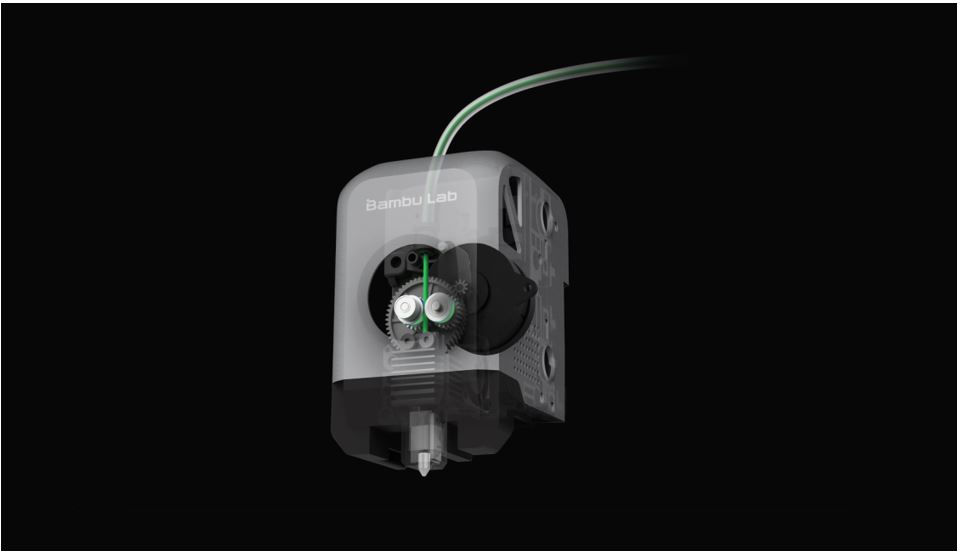 3D принтер Bambu Lab P1P - Екструдер з прямим приводом