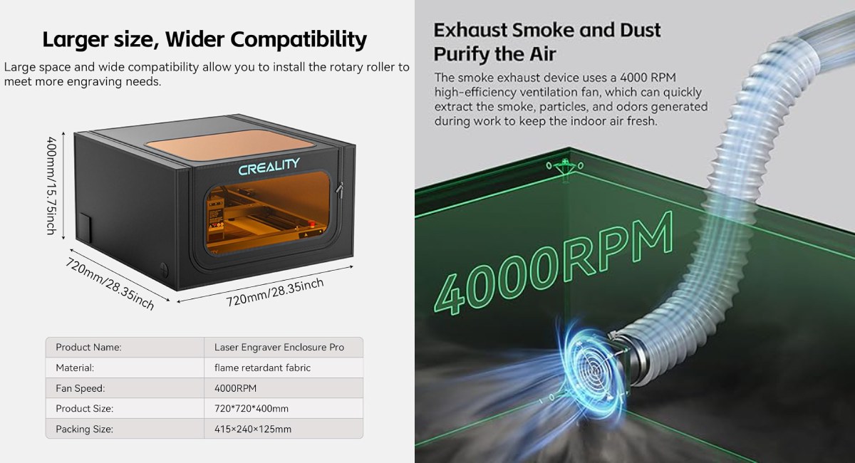 Характеристики Чохла для гравера Creality