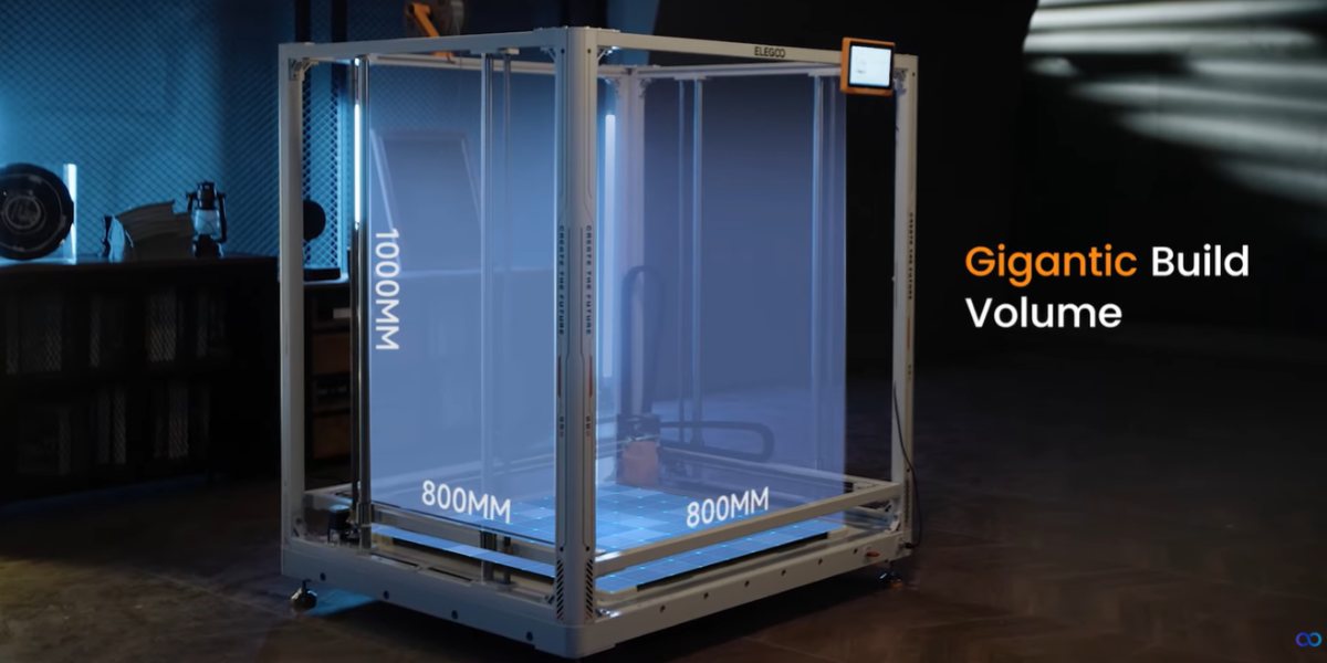 Elegoo OrangeStorm Giga: область друку 800 × 800 × 1000 мм