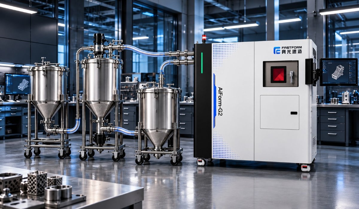 Powder supply and processing system for FastForm AiForm-G2