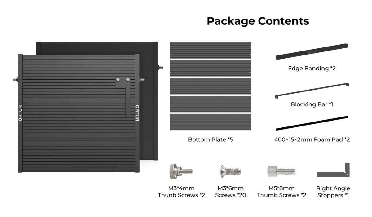 Платформа для лазерного гравіювання Ortur LEP1.0, комплектація