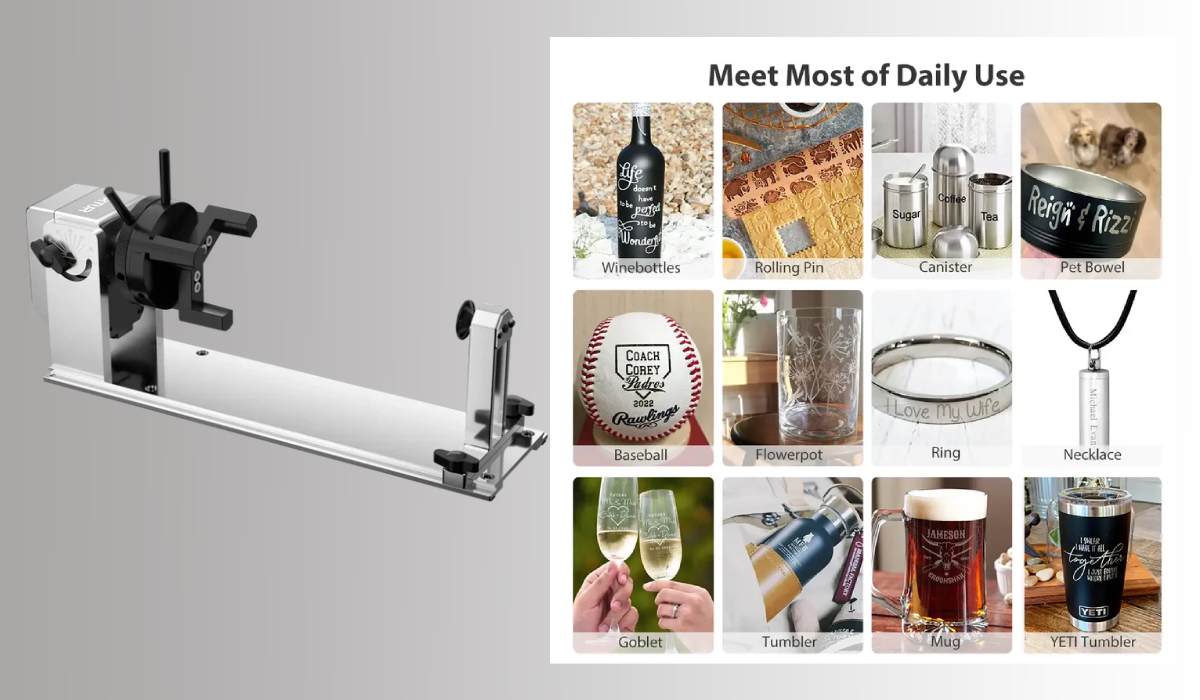 Поворотний патрон Ortur Y-axis YRC1.0 для лазерного гравера, фото