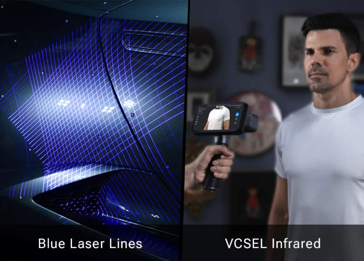 EinScan Rigil: 3 scanning modes
