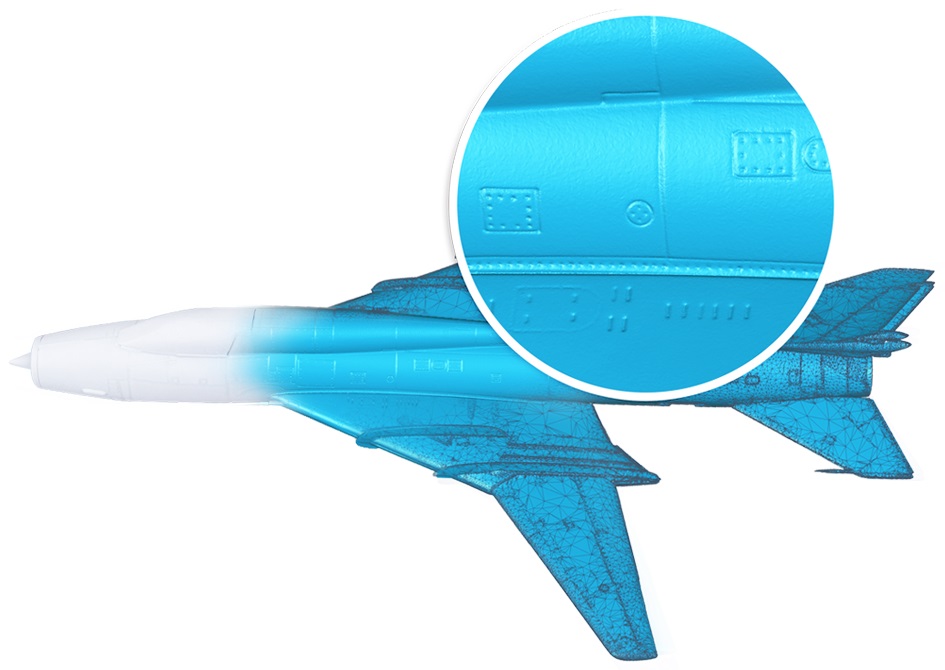 Тонкі деталі сканування 3D сканер EinScan-SP V2