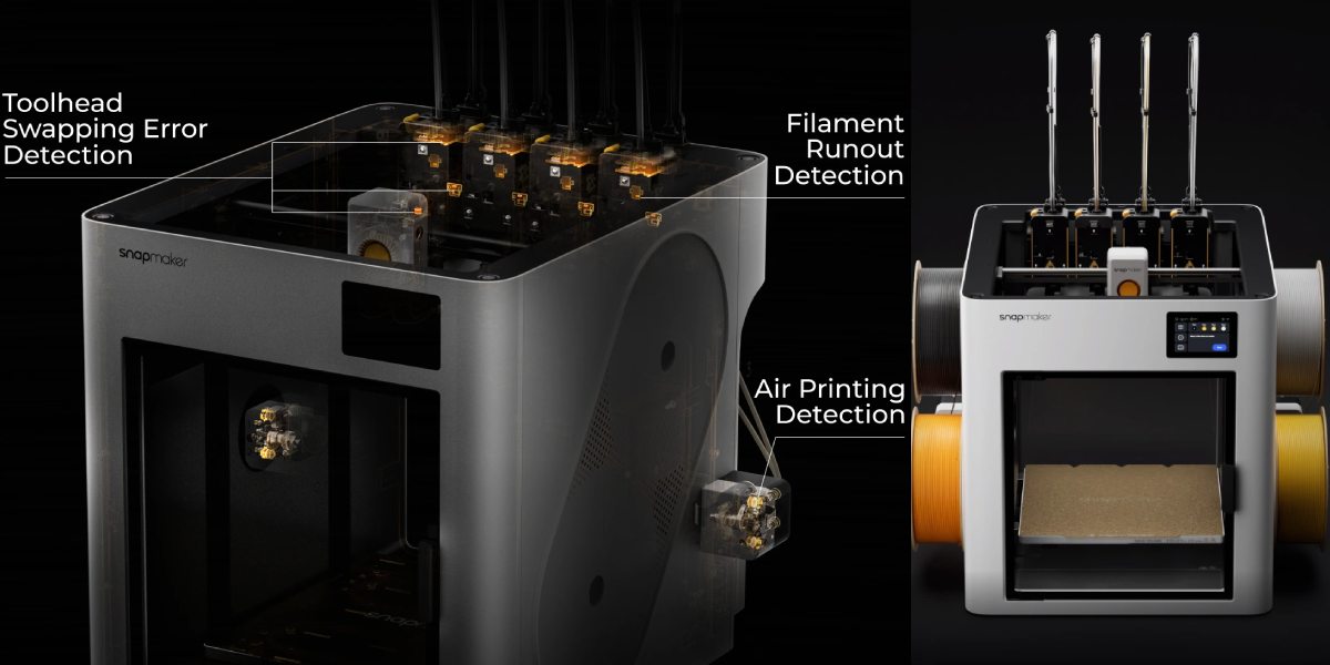 Snapmaker U1 3D Printer: multi-color printing with 4 independent heads