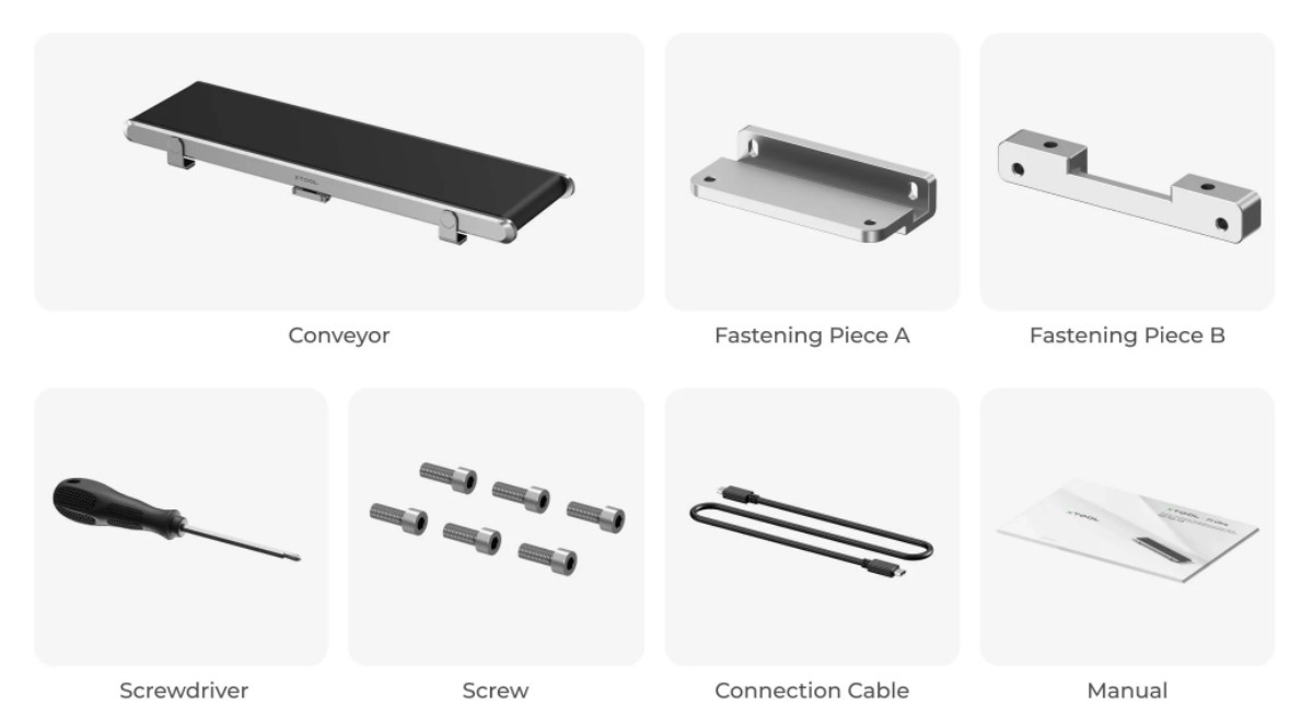 xTool F1 Ultra конвеєр, комплектація