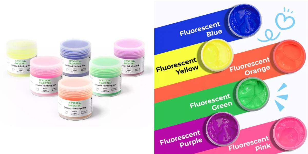 Кольорові чорнила з ефектом флуоресценції, 6 кольорів