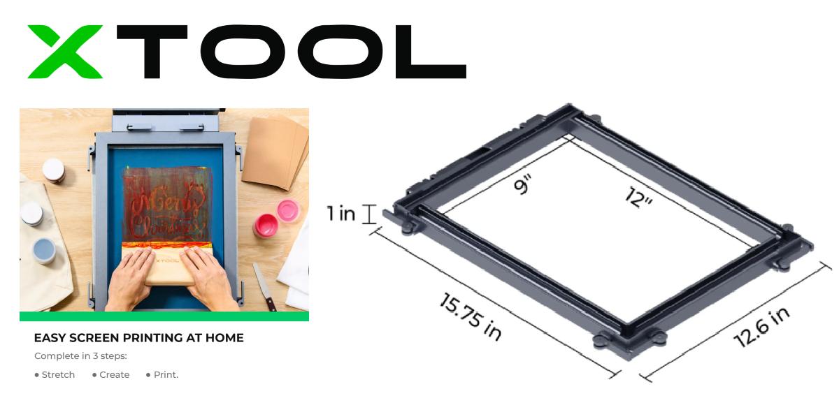 Xtool 9"x12" Screen Printing Frame, photo, brand