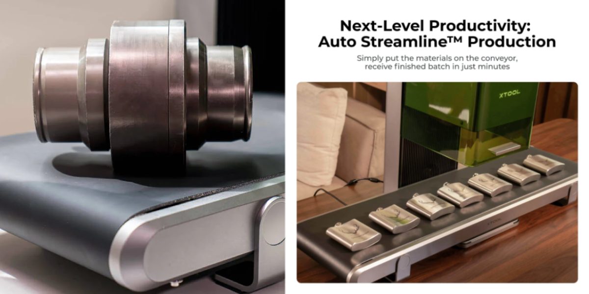 xTool F2 Ultra Dual Laser + Conveyor: color engraving on metals