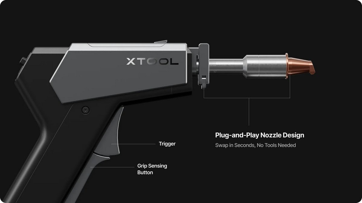 Інтегрований зварювальний пістолет з сенсором захоплення