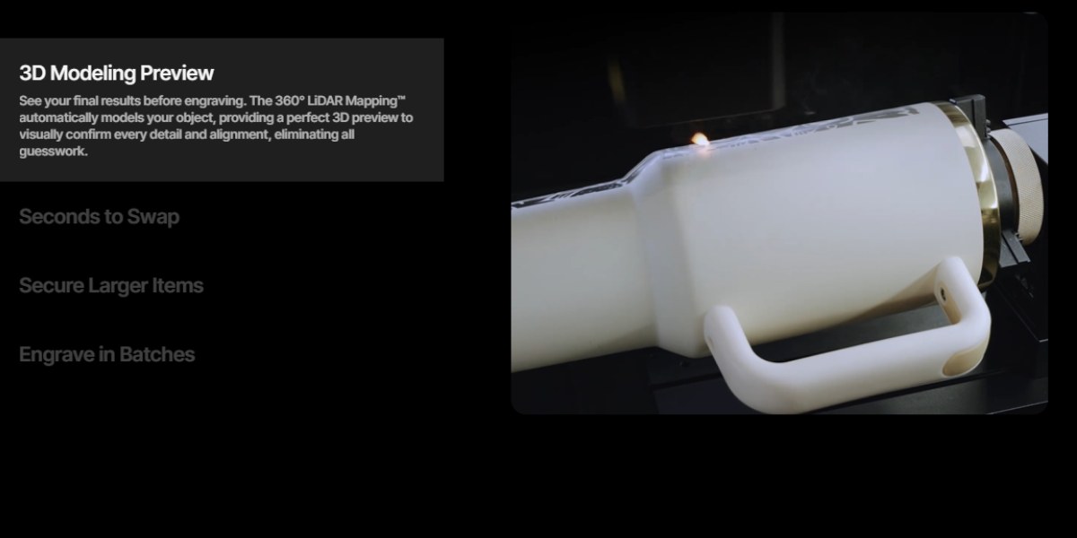 xTool P3 80W All-in-One Bundle: модуль для гравіювання циліндрів у комплекті