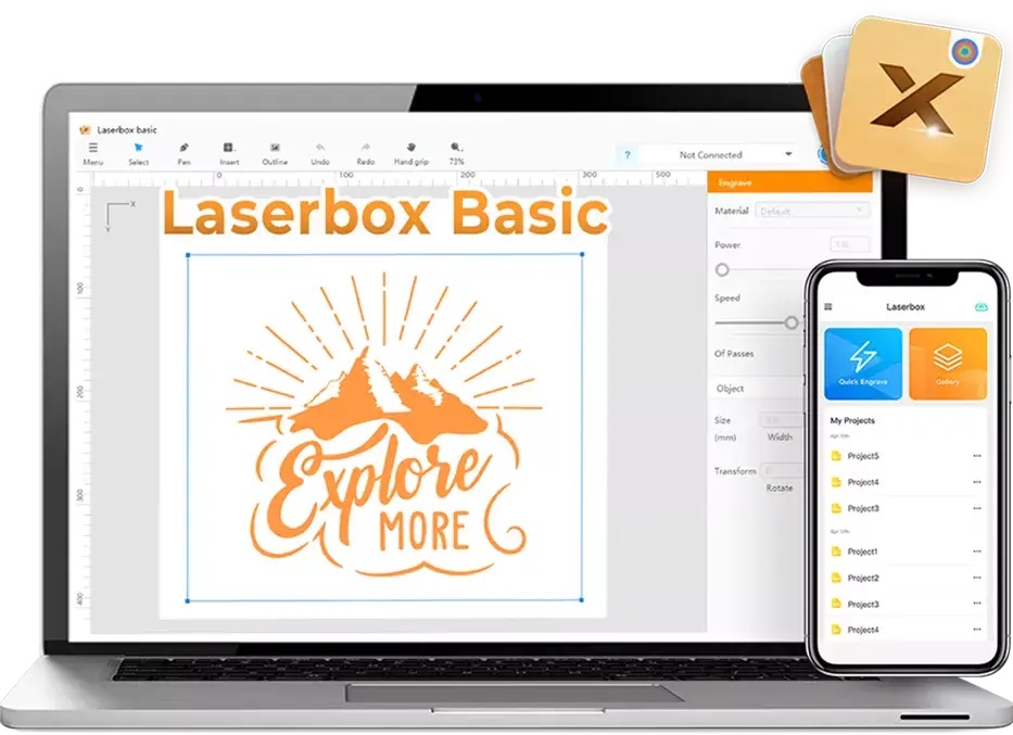 Laser engraving and cutting machine